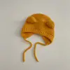Corea del Sur ins sombrero de bebé lindo super lindo celebridad de Internet orejas de oso otoño e invierno bebé masculino y femenino jersey lana orejeras sombrero