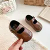 Otoño 2026 Nuevos Zapatos para Niños Niñas Moda Retro Elegantes Zapatos de Princesa Estilo Coreano Elegantes Versátiles Niñas Zapatos Individuales de Cuero