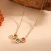 Collar Pulsera de Acero de Titanio Corazón Estrella Transfronterizo, Pulsera de Acero Inoxidable de Lujo Ligero Moda Corazón Estrella Tricolor para Mujer