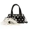 Bolso bandolera de hombro de lunares dulce y lindo estilo coreano ins para mujer, bolso de mano moderno y simple, bolso tipo almohada para la oficina