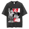 Camiseta Harajuku Street para hombre, camiseta retro con gráficos de anime japonés, camiseta holgada de algodón de manga corta de verano