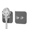 Gancho de Enchufe Transparente, Gancho Adhesivo sin Rastro para Guardar Cables de Alimentación, Gancho de Enchufe para Hogar y Cocina, Soporte de Enchufe sin Clavos