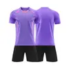Nuevos Uniformes de Fútbol de Primavera, Uniformes de Entrenamiento, Uniformes Deportivos Lisos de Secado Rápido para Todo el Cuerpo para Adultos y Niños, Trajes de Manga Corta con Cuello Redondo