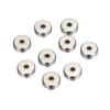 Cuentas de Posicionamiento de Rueda de Acero Inoxidable Cuentas Redondas Planas con Conservación de Color Rellenas de Oro de 18K Cuentas Espaciadoras Cuentas para Cuerda de Cuero Accesorios para Joyería DIY
