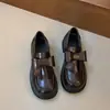 Mocasines Retro Estilo Mamá para Mujer 2026 Primavera y Otoño Nuevos Populares Cuero Suave Británico Suela Suave Cómodos Zapatos de Cuero para Mujer