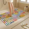 Alfombrilla antideslizante para baño, alfombrilla para ducha, alfombrilla anticaídas apta para niños y ancianos, diseño hueco para drenaje, diseñada específicamente para el baño