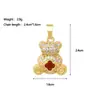 [Oro Real de Cobre] Oso Pequeño Ins Popular Coreano Exportación Transfronteriza DIY Joyería Hecha a Mano Cobre Circonio Colgante Microincrustado