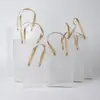 Bolsa Tote de Plástico PP Fosco Transparente, Bolsa para Embalagem de Joias e Presentes de PVC, Bolsa Combinando com a Marca