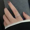 Anillo para Dedo Índice para Mujer, Estilo Minimalista, Moderno y Único, Anillo de Plata Pura, Anillo Abierto de Moda, Anillo Simple Estilo Ins