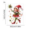 Adesivos Série Boneco de Neve Papai Noel Supermercado Quarto Sala Porta e Janela Decoração de Feriado Cobertura PVC Adesivos de Parede