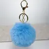 Llavero colgante de bola de peluche de 8 cm de imitación de piel de conejo Rex, accesorios de joyería para ropa y equipaje transfronterizos
