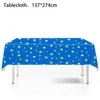 Amazon Mantel de Mesa Temático del Día de la Independencia Americana Azul Decoración Desechable Pe Fiesta Mantel de Plástico para Mesa