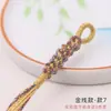 Chaveiro de Borla de Milho de Xizang Tecido à Mão Pingente para Bolsa Carro Corda Estilo Étnico Borla de Algodão Torcida à Mão