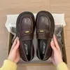 Mocassins Retro Estilo College com Solado Grosso para Mulheres, Novo Outono de 2026 Sapatos de Couro Jk, Sapatos de Bico Largo Estilo Britânico