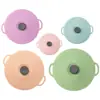 Tampa de silicone para conservação de alimentos, tampa de vedação para tigela, tampa de alimento, tampa de tigela, tampa de prato, tampa à prova de respingos para geladeira e micro-ondas, multifuncional