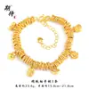 Nova Pulseira de Cabacinha Dourada da Riqueza com Tendência Nacional Estilo Chinês para Mulheres, Joia de Mão Elegante de Nicho da Moda, Realçadora de Tez
