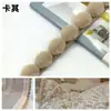 Borla de Pelo de Conejo Artificial con Forma de Bola, Encaje Flecado Suave que No Suelta, Accesorios de Adorno para Capa Hanfu, Venta al por Mayor