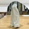 Jeans Blancos de Pierna Ancha Estilo Americano para Mujer 2025 Nuevo Verano Cintura Alta Adelgazantes Versátiles Pierna Recta Largo Hasta el Suelo Pantalones Scimitar