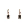 Pendientes colgantes de cristal negro con microincrustaciones de circonita, pendientes de lujo ligeros de alta gama, de diseño nicho.
