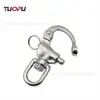 Venta Directa de Fábrica grillete de resorte giratorio tipo anillo de acero inoxidable grillete de cierre rápido grillete de enganche rápido para colgar a mano gancho