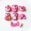 Cartoon Rose Red Strawberry Bear Carta Resina Acessórios Telefone Móvel Caso Acessórios para o Cabelo diy Material de Armazenamento Caixa Acessórios