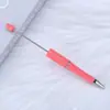 Plumas de Gel Creativas en Stock al por Mayor Cuentas Lindas para Ensartar DIY Bolígrafos de Tinta Bolígrafos de Cuentas Electroplateados UV Bolígrafos de Cuentas con Gradiente de Tres Colores