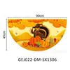 Bestseller Amazon transfronteiriço: Bandeira em leque de Ação de Graças com estampas de peru e abóbora em alta definição, uma série de bandeiras decorativas suspensas festivas