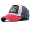Boné de Beisebol Color Block Estilo K-Style com Patch Colorido Proteção Solar Aba Curva Revestido Moda Outdoor Chapéu de Sol