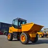 Camión volquete de tracción en las cuatro ruedas con cabina totalmente cerrada, Camión hidráulico autovolquete de tracción en las cuatro ruedas de 3 toneladas, Diésel para transporte de corta distancia en sitios de construcción