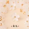 Novos botões de flor de cerejeira em resina estilo chinês, fechos tipo sapo tradicionais chineses para cheongsam, acessórios para camisas, botões de flor decorativos e conjunto completo de acessórios