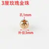 Cuentas Espaciadoras de Sandía Chapadas en Oro de 18 Quilates que Conservan el Color Materiales para Pulseras Collares DIY Cuentas de Encaje Cuentas Pequeñas Doradas