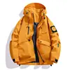 Chaqueta Cortavientos de Trabajo para Hombre Primavera y Otoño Chaqueta con Capucha de Bloques de Color Americanos Abrigo Casual Atractivo para Adolescentes Hombre