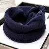 Bufanda de Punto de Bambú Gruesa de Color Puro para Invierno, Protector de Cuello Resistente al Frío y al Viento, Bufanda Unisex, Bufanda Cómoda con Forro de Felpa