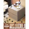 Mesita de noche madera maciza hogar dormitorio 2025 nuevo pequeño vintage estilo crema moderno minimalista armario de almacenamiento de noche