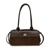 Nova Coleção Primavera/Verão 2026: Bolsa Baguete com Padrão Diamante Inspirada em Chanel, Pronta para o Trabalho, Bolsa Longa com Textura para Ombro, Bolsa de Braço, Estilo Nicho Coreano