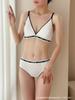 Traje de sujetador de moda de algodón de hilo transfronterizo deportivo espalda hermosa push-up cadera letra ropa interior calzoncillos conjunto de dos piezas para mujer