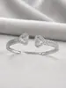 Nuevo Pulsera Romántica de Doble Corazón de Circonita, Diseño de Nicho a la Moda, Exquisito Accesorio Temático de Amor para el Viaje Diario y Uso Versátil