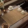 Tapete Absorvente de Terra de Diatomáceas Cor Sólida com Textura de Tecido, Resistente a Manchas, Lavável, Antiderrapante, Secagem Rápida, Tapete Drenante para Bancada de Cozinha para Uso Doméstico