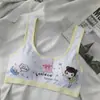 Ropa interior femenina para estudiantes de secundaria, estilo dibujos animados, camisola pequeña y cómoda, período de desarrollo puberal, diseño de dibujos animados, sujetador sin aros.