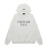 Comercio exterior transfronterizo otoño e invierno nuevo FOG letras tridimensionales estampadas en caliente sudadera con capucha forrada de forro polar suelta casual sudadera con capucha