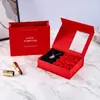 Caja de Joyería con Tapa abatible al por mayor, Cajas de Regalo para Pendientes, Collares, Joyería, Cajas de Regalo de Alta Gama para Anillos, Cajas de Empaque para Regalo del Día de San Valentín