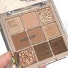 Placa de Sombras de Ojos de Chocolate de Nueve Colores Ins Súper Fuego Brillo Iluminador Impermeable Resistente al Sudor Duradera Sin Maquillaje Placa de Sombras de Ojos Mate