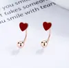 Pendientes de plata de ley 925 con forma de trébol y corazón, redondos, de epoxi, geométricos de rosca trenzada para mujer, minimalistas, combinan con todo