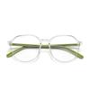 Gafas unisex TR90 con montura poligonal, lentes planas y antiluz azul, venta al por mayor, 2310