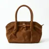 Bolso de Mujer 2026 Bolso de Mano Plegado Vintage Estilo Coreano Estilo Relajado Perezoso Bolso Tote Tipo Dumpling