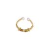 Anillo pequeño de jade de estilo chino nuevo para mujer, ligero, de lujo, moderno, combinable, de alta gama, ajustable, estilo nacional.