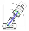 Válvula de Asiento Angular Neumática de Acero Inoxidable 304 Roscada Cabeza de Plástico Válvula Neumática de Vapor de Alta Temperatura Agua Válvula de Ángulo Neumática Válvula de Cierre