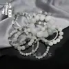 Pulseiras de Jade Seda Dourada Natural de Xinjiang para Revenda, Pulseiras de Jade Verde Tianshan Flor de Pessegueiro Violeta, Suprimento Versátil para Transmissão ao Vivo
