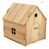 Casa de Madera para Perro Dividida Cuatro Estaciones Nido Interior para Gato Sombrilla de Verano Cobertizo Exterior para Perro Nido de Madera para Perro