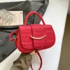 Bolsa texturizada estilo coreano, nova bolsa de ombro da moda outono 2026, versátil, bolsa de mão transversal simples e elegante